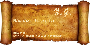 Nádházi Gizella névjegykártya