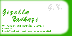 gizella nadhazi business card